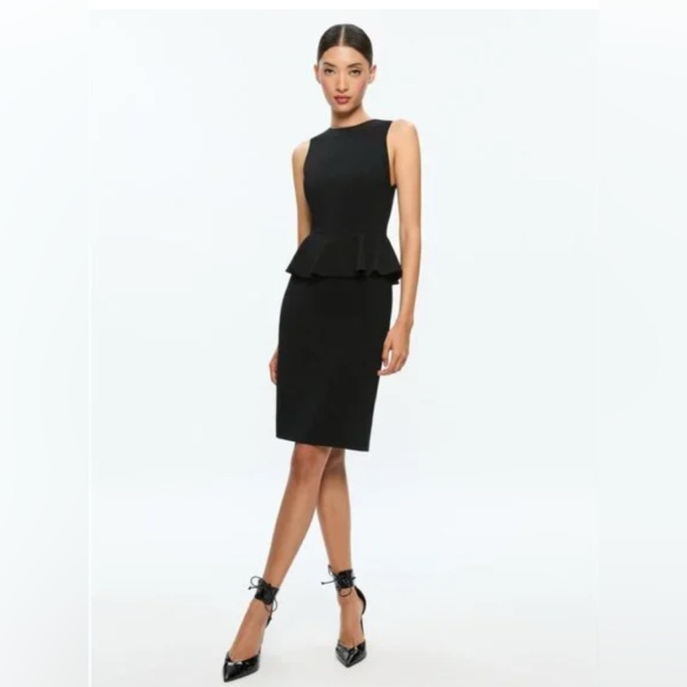 Alice + Olivia Poppy Peplum Midi Dress - Size 0